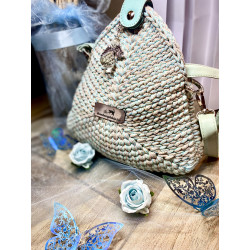 MentaMese – kézzel horgolt táska angyali függővel
